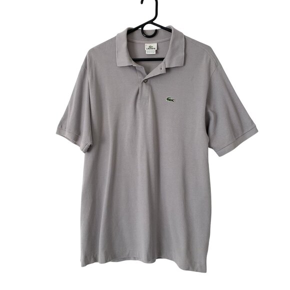 Lacoste Bundle Polo Shirt XL Purple & Gray Short Sleeve Classic Fit Cotton Croc - Picture 3 of 11